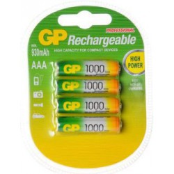  piles accumulateurs AAA GP rechargeables 1000 MaH professionnels LR03