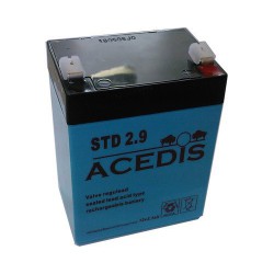 Batterie AGM étanche 12V 2,9 Ah / ACD STD2,9 Ah ou YUCEL 2.912