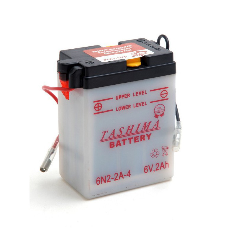 Batterie moto 6N2-2A4 6V 2Ah OU 6N2-2A4 YUASA