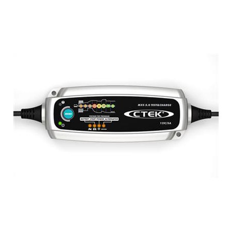 Chargeur CTEK MXS 5.0 AVEC TEST DE BATTERIE ET D'ALTERNATEUR UNIQUE 12V 5A