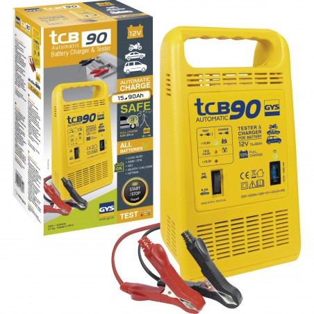 Chargeur GYS automatique et testeur 12V TCB 90 Chargeur GYS automatique et testeur 12V TCB 90