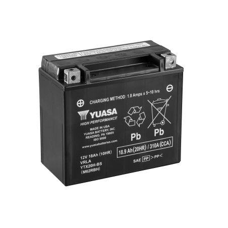 Batterie moto YTX20H-BS Yuasa 12V 18Ah