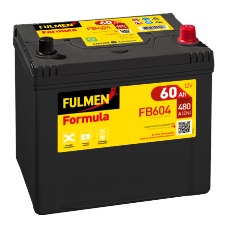 Batterie de démarrage FB604 Fulmen 12V 60Ah 390A
