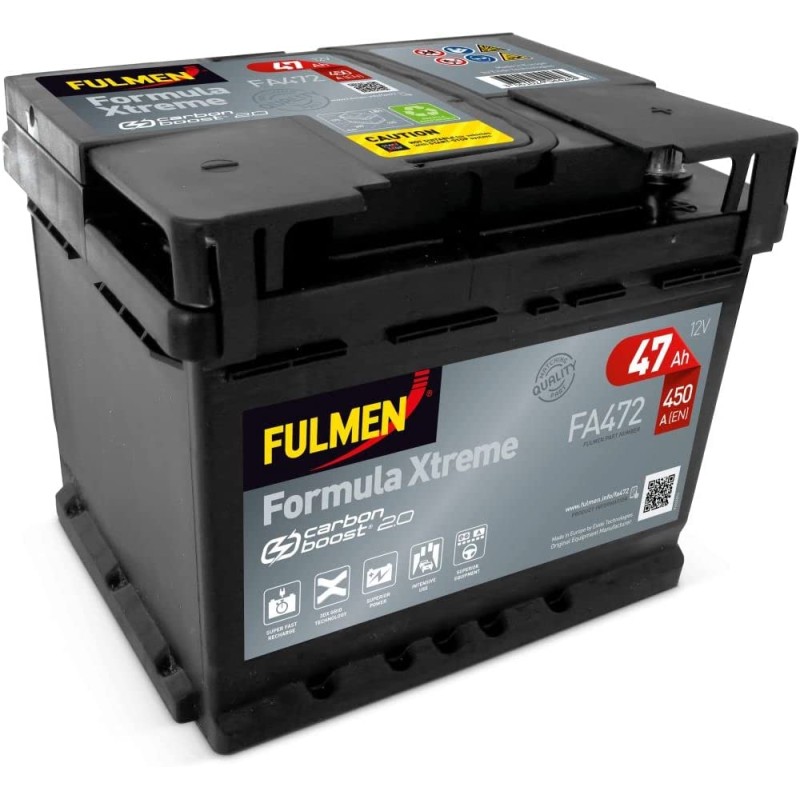 Batterie démarrage FA472 Fulmen 12V 47Ah 450A