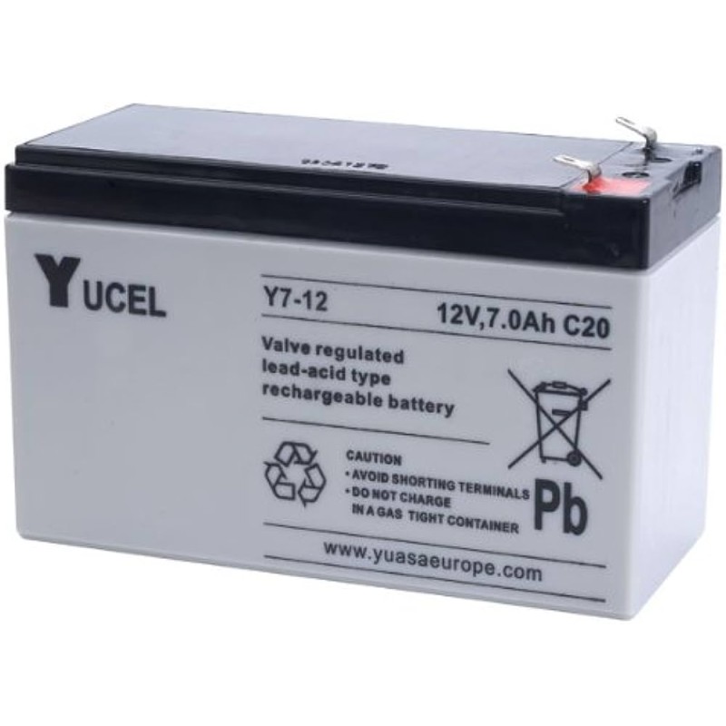 Batterie AGM étanche 12 V 7 AH YUCEL OU YUVOLT Y7-12